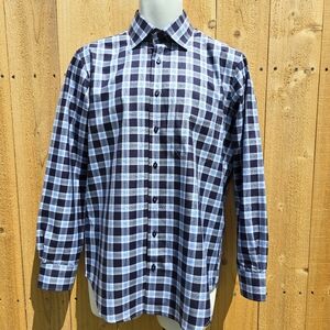 Hagen Carmel CA Button Down Shirt Men M Blue 100% Cotton Casual